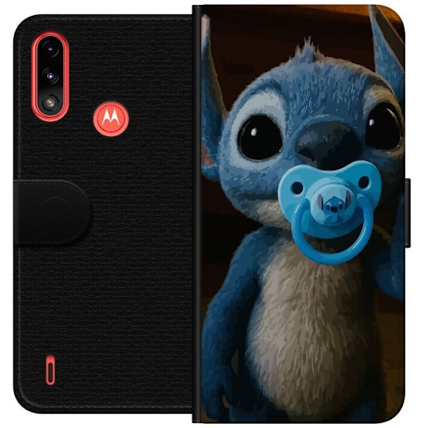 Motorola Moto E7 Power Lompakkokotelo Stitch & Napp - vauvatee
