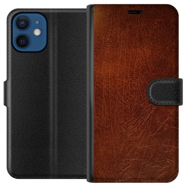 Kompatibelt Plånboksfodral till Apple iPhone 12 mini Läder