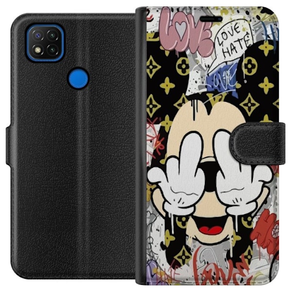 Xiaomi Redmi 9C Tegnebogsetui LV Mus Muse LV