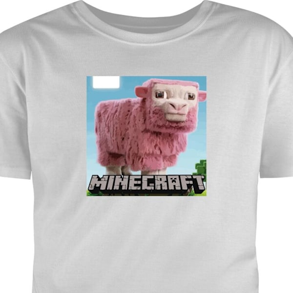 Barn-T-skjorte | Komfortabel T-skjorte for Barn A Minecraft Movie grå 3-4 År