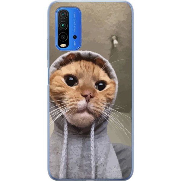 Xiaomi Redmi Note 9 4G Genomskinligt Skal Katt Tröja