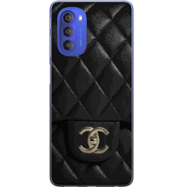 Motorola Moto G51 5G Läpinäkyvä kuori Chanel Musta