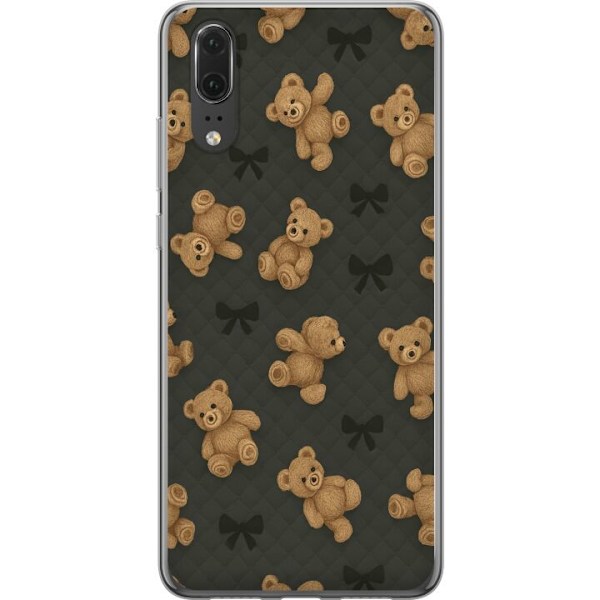 Huawei P20 Genomskinligt Skal Teddy Hugs