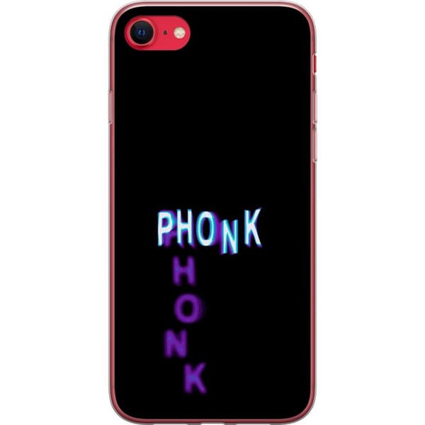Kompatibel Mobilcover til Apple iPhone 8 Phonk neontext på svart sort