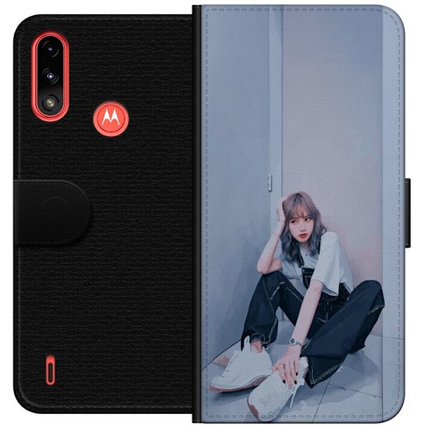 Motorola Moto E7 Power Tegnebogsetui Lisa from Blackpink – K-pop Style Icon