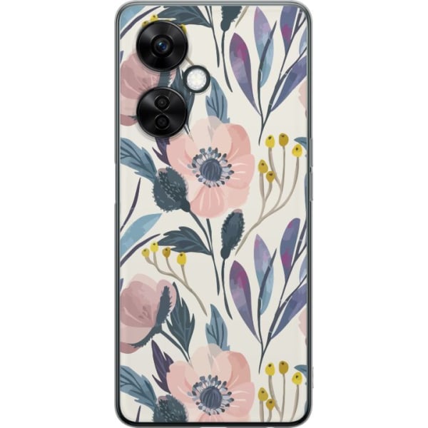 OnePlus Nord CE3 Gennemsigtig cover Blomsterlykke