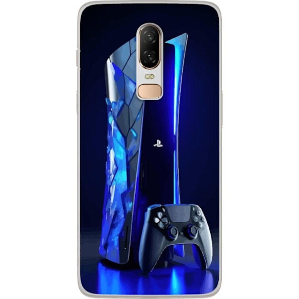 OnePlus 6 Läpinäkyvä kuori PS5