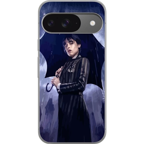 Google Pixel 9 Gennemsigtig cover Wednesday Addams