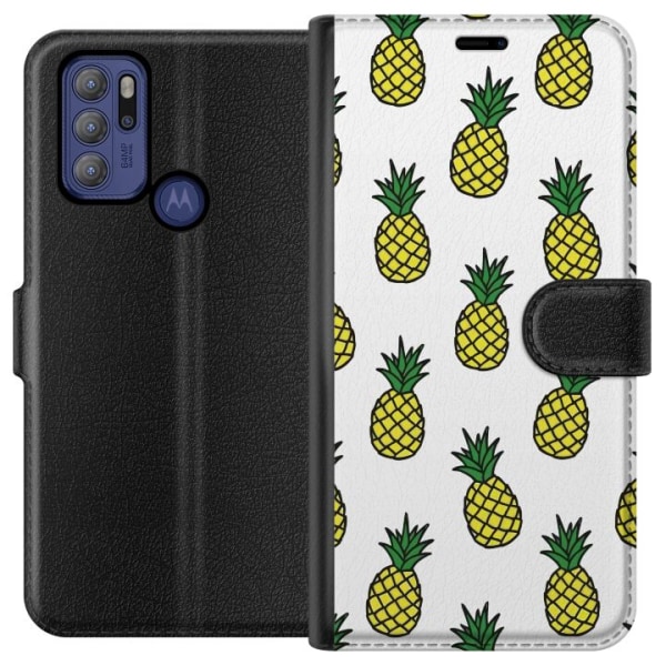 Motorola Moto G60S Lommeboketui Ananas mønster