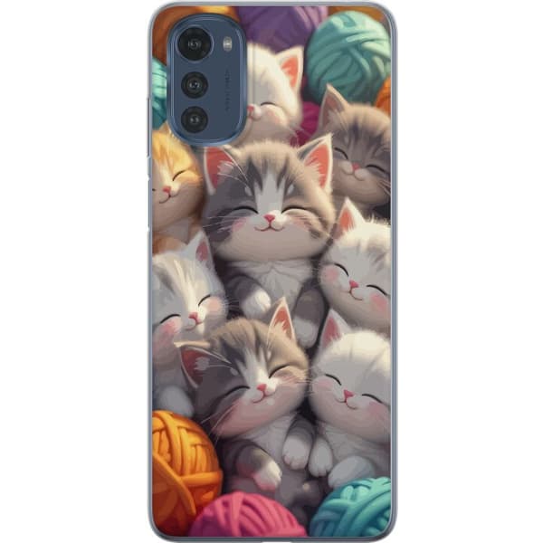 Kompatibelt Mobilskal till Motorola Moto E32s Sovande kattungar beige
