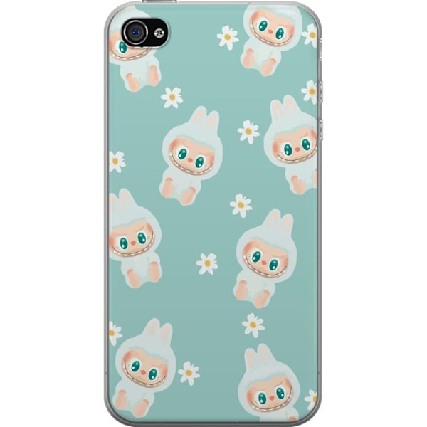 Apple iPhone 4 Läpinäkyvä kuori Labubu Candy Vibes