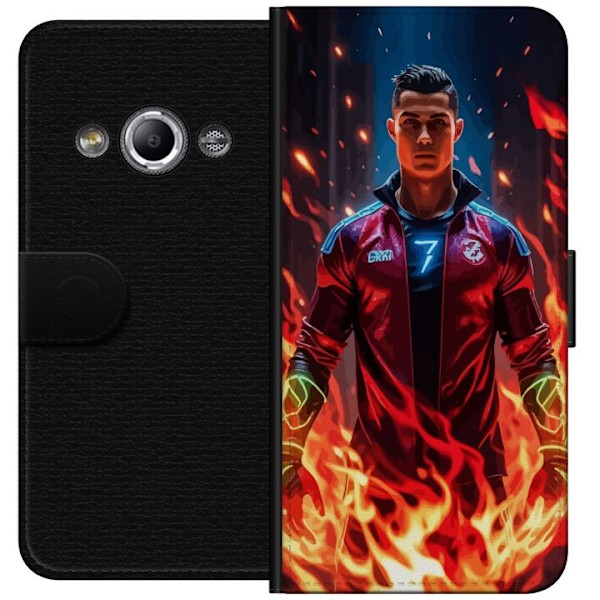 Samsung Galaxy Xcover 3 Tegnebogsetui Ronaldo Inferno - fodboldhelt i flammer