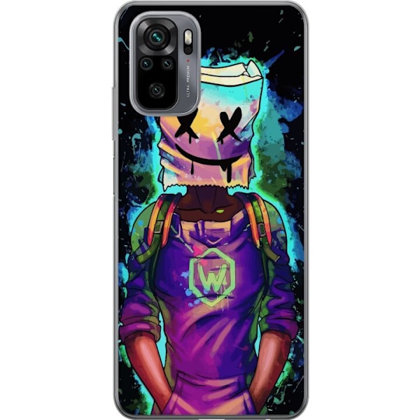 Xiaomi Redmi Note 10S Gjennomsiktig deksel Fortnite Marshmello