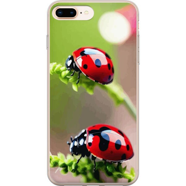 Apple iPhone 7 Plus Genomskinligt Skal Nyckelpiga Insekt Lycka Symbol Naturmotiv Populärt Grafiskt Motiv Dekoration Sommar Tur