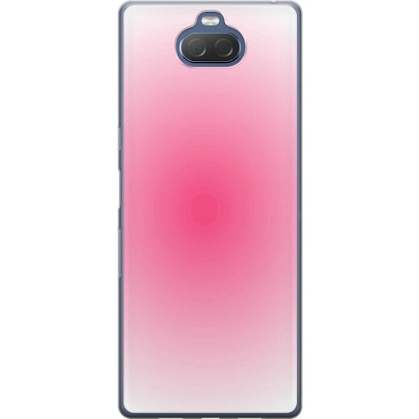 Sony Xperia 10 Plus Läpinäkyvä kuori Pinkki Pilvi