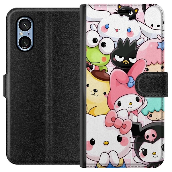 Sony Xperia 5 V Tegnebogsetui Kawaii Sanrio Crew