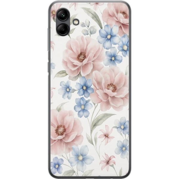 Samsung Galaxy A05 Genomskinligt Skal Romantiska blommor