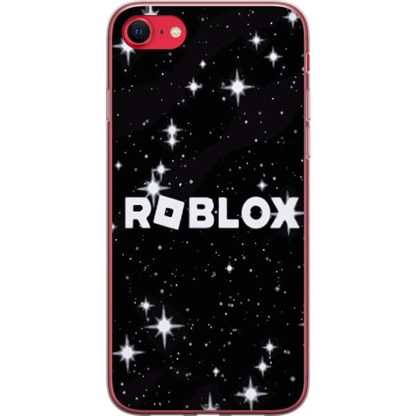 Kompatibelt Mobildeksel til Apple iPhone SE (2022) Roblox-logo i verdensrommet med stjerner