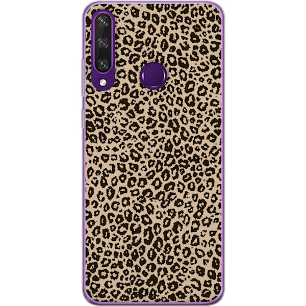 Huawei Y6p Gennemsigtig cover Leopard Mønster