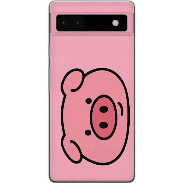 Google Pixel 6a Läpinäkyvä kuori Kawaii Piggy