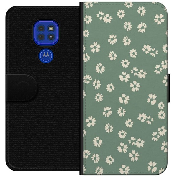 Motorola Moto G9 Play Tegnebogsetui Blomsterdrøm - Farverigt Blomstermønster