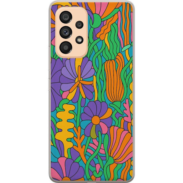 Samsung Galaxy A53 5G Läpinäkyvä kuori Värien räjähdys