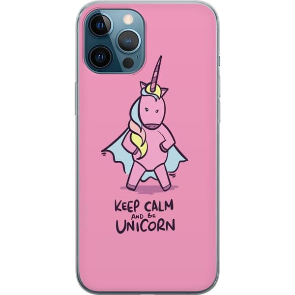 Kompatibelt Mobilskal till Apple iPhone 12 Pro Max Keep Calm Enhörning