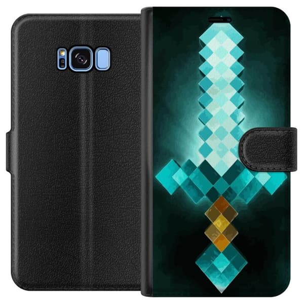 Kompatibelt Plånboksfodral till Samsung Galaxy S8 Minecraft svärd
