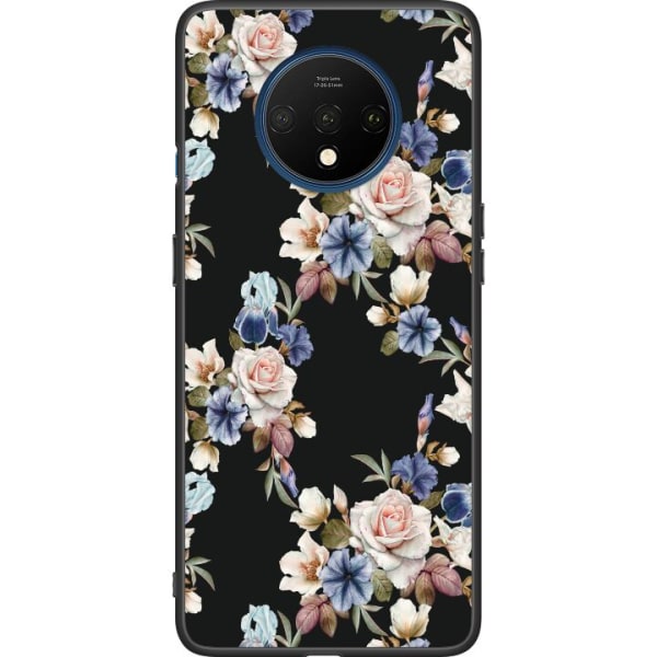 OnePlus 7T Musta kuori Kukkaisten