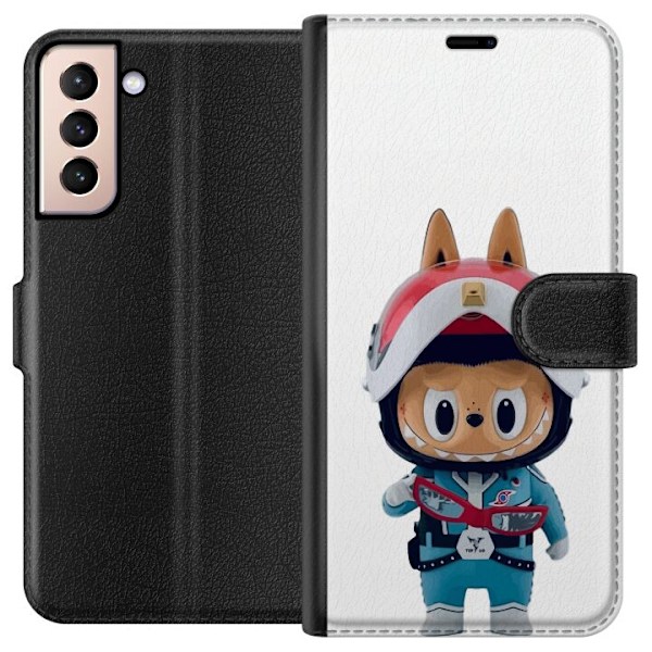 Samsung Galaxy S21 Tegnebogsetui How2work Labubu Monstre x Ultraman Blue Figur