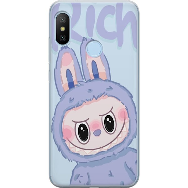 Xiaomi Mi A2 Lite Läpinäkyvä kuori Sininen Jänis Labubu