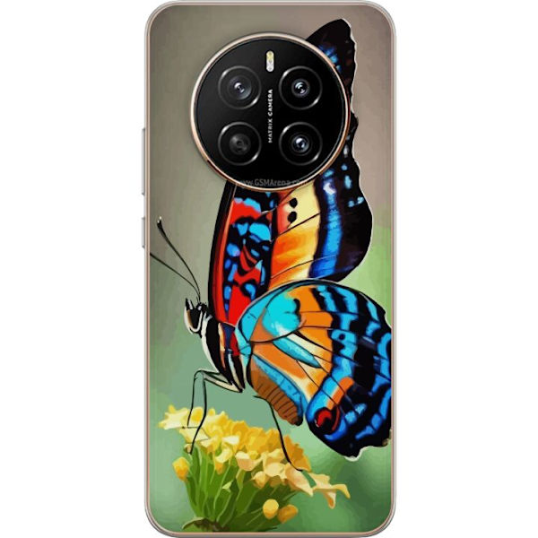 Honor Magic7 Gennemsigtig cover Sommerfugl Natur Sommer Motiv Vinger Farverig Design Populær Dekoration Grafisk Eksotisk Tema