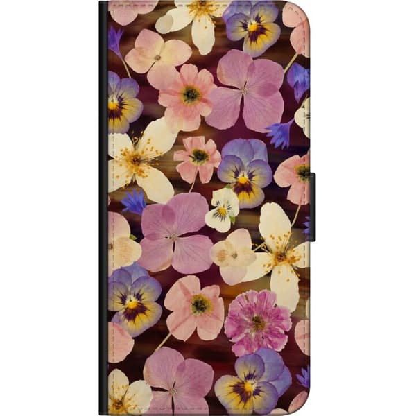 Kompatibel Tegnebogsetui til Nokia 3.4 Pink blomsterblanding pink