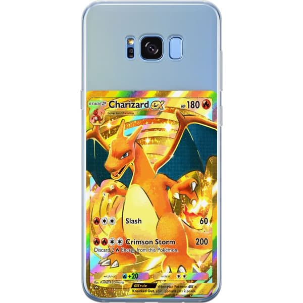 Kompatibelt Mobildeksel til Samsung Galaxy S8+ GyllenCharizard EX samlerkort med regnbueeffekter gull