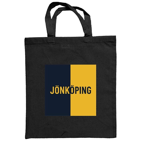 Mulepose | Holdbar Indkøbstaske i Stof Jönköping – Hockey Sort one size