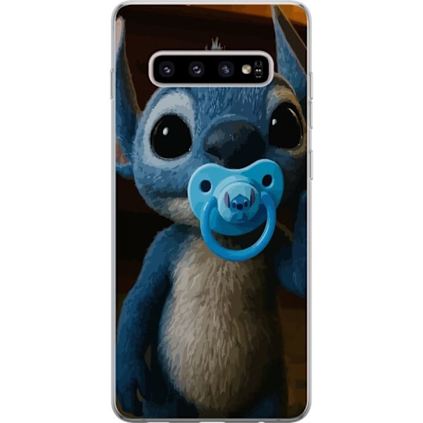 Samsung Galaxy S10+ Läpinäkyvä kuori Stitch & Napp - vauvateema söpöllä hahmolla