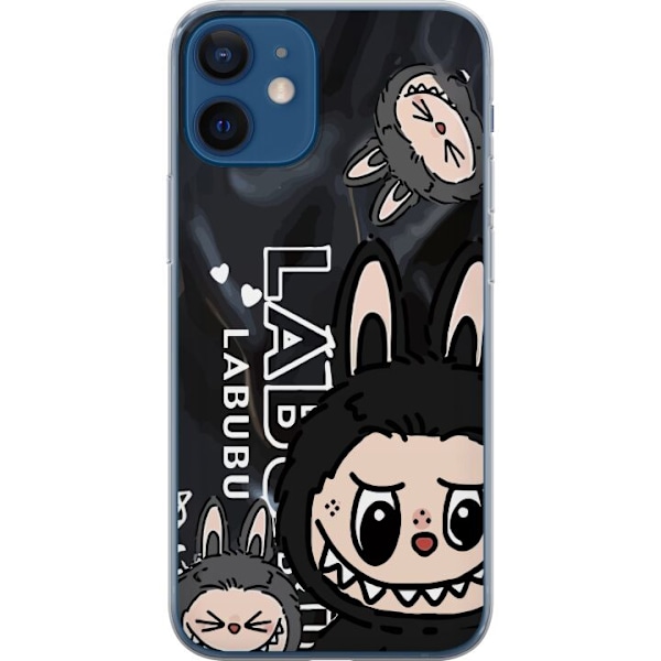 Apple iPhone 12 mini Gjennomsiktig deksel <nl>Labubu Black Ene