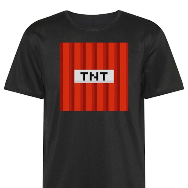 Tränings-T-shirt | Sport-T-shirt för Vuxen Minecraft TNT svart 4X-Large