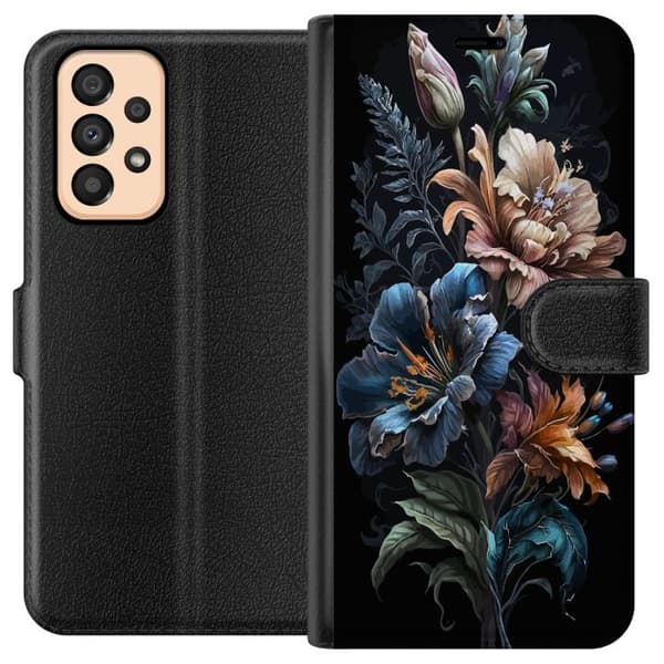 Kompatibelt Plånboksfodral till Samsung Galaxy A33 5G Blommor