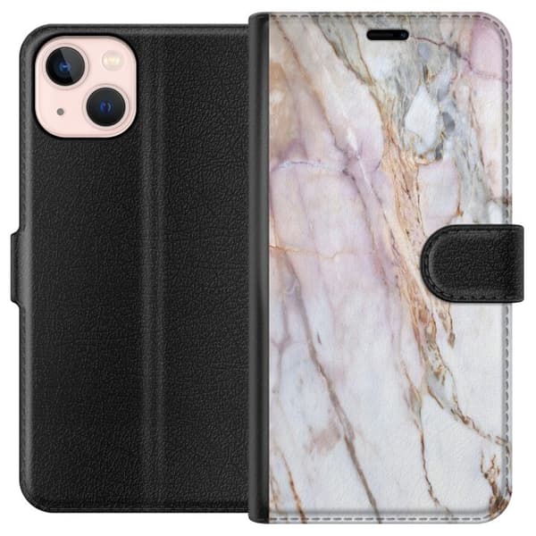 Kompatibelt Lommeboketui til Apple iPhone 13 Marmor