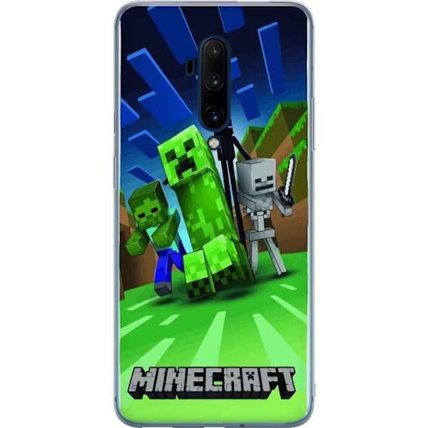 OnePlus 7T Pro Genomskinligt Skal Minecraft Creeper mobilskal i klassisk grön pixelstil
