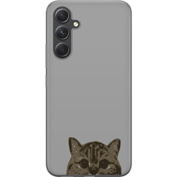 Samsung Galaxy S24+ Gjennomsiktig deksel Grå Kattblikk - stil