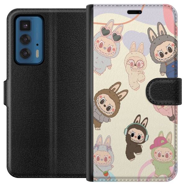 Motorola Edge 20 Pro Tegnebogsetui Labubu Pop Mart Samling Motiv Figur Samling Design Populært Art Toy Pop Mart Kreativ Grafisk