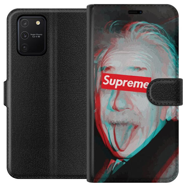 Samsung Galaxy S10 Lite Plånboksfodral Supreme Albert Einstein 3D Motiv Streetwear Design Populär Vetenskap Ikoniskt Grafiskt Urban Art
