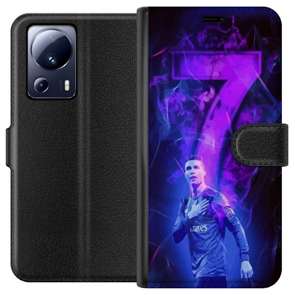 Xiaomi 13 Lite Tegnebogsetui Ronaldo 7 - Fodboldlegende i Handling for Fans