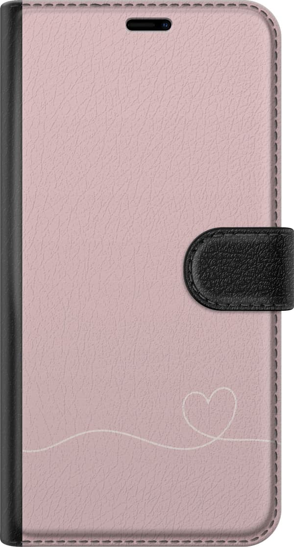 Kompatibel Tegnebogsetui til Apple iPhone 16e Lyserød Hjerne Design