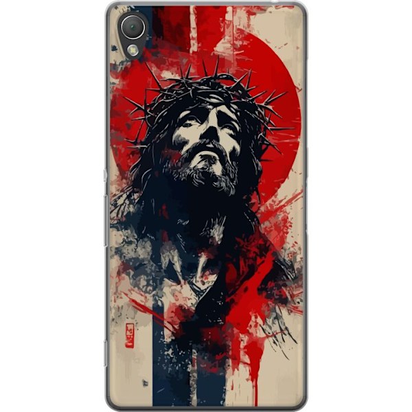 Sony Xperia Z3 Läpinäkyvä kuori Jeesus ristillä - kristillinen aihe vahvalla symboliikalla uskosta ja toivosta