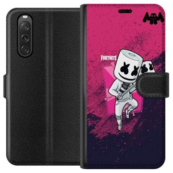 Sony Xperia 10 V Tegnebogsetui Marshmello Fortnite Skin Emote