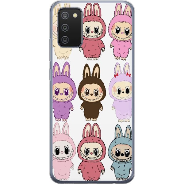 Samsung Galaxy A02s Läpinäkyvä kuori Labubu Pink Monster -