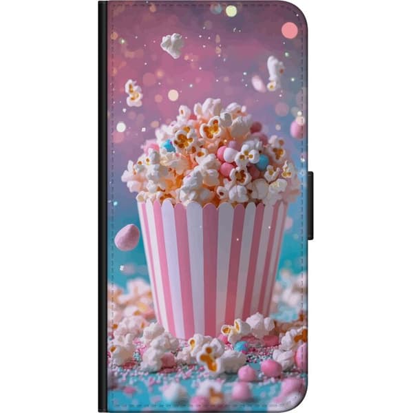 Kompatibel Tegnebogsetui til OnePlus 9 Pro Popcornspand retro biograf snacks sjov figur